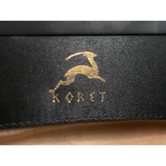 VTG Koret Black Kid Suede Evening Clutch/Purse with Mini Coin Purse, Gold Chain - Picture 8 of 11